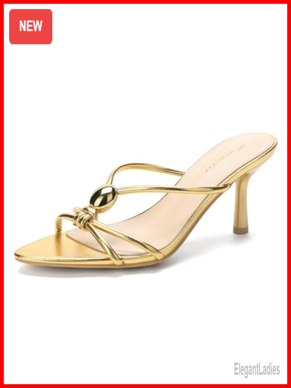 Pointed Peep Toe Kitten Heel Mule Sandals with Crisscross Straps